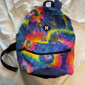 Hurley Tie-Dye Backpack with Custom Disney Characters Size L #disney #winniepooh
